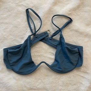 Blue bikini top
